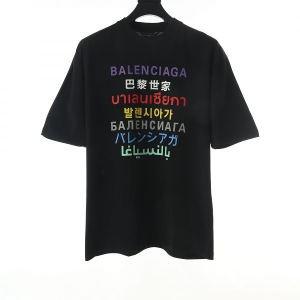 Balenciaga Black Languages T-shirt