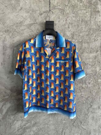 Casablanca Casa Tennis Club Short Sleeve Silk Shirt (7)