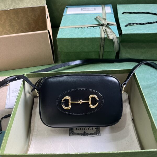 Gucci - Ophidia Gg Crossbody Bag Black Gold logo