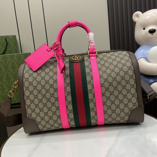 Gucci - Gucci Savoy Medium Duffle Bag Pink line