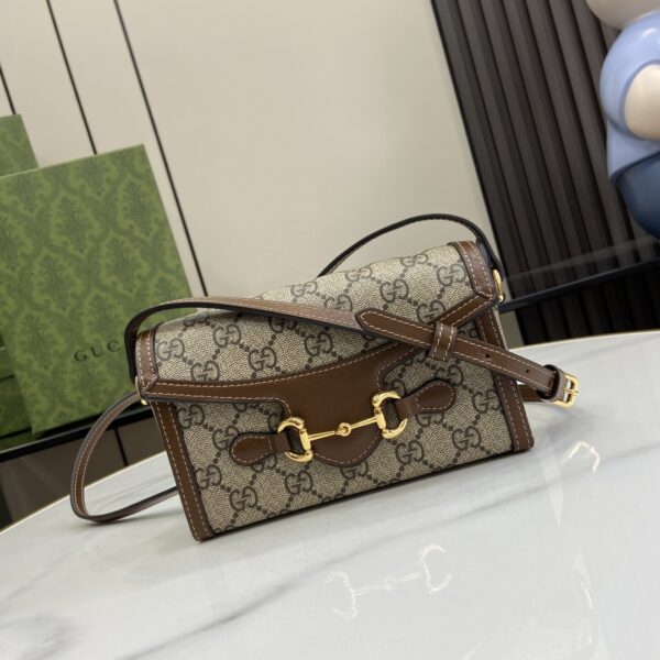 Gucci - GG small Bucket Shoulder Bag Brown Line