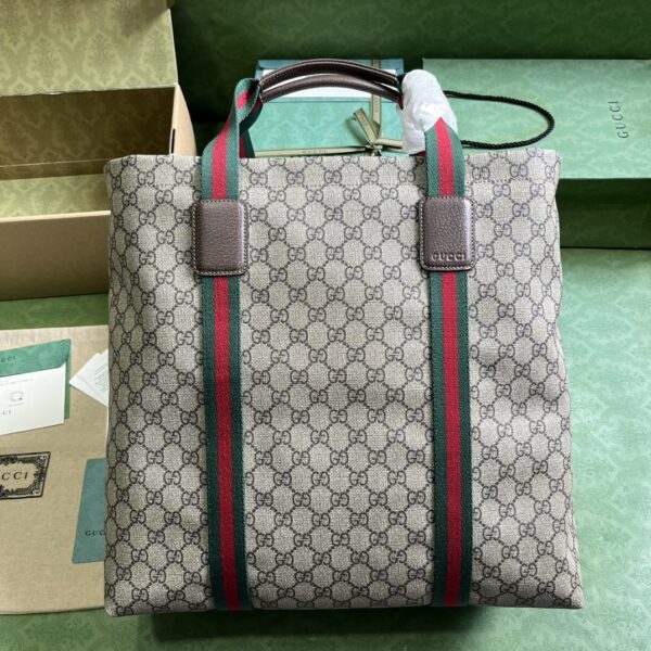 Gucci - Ophidia Medium Tote Bag Green Red line