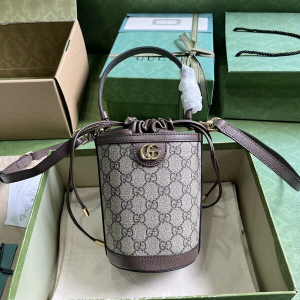 Gucci - Ophidia Gg round Crossbody Bag light beige