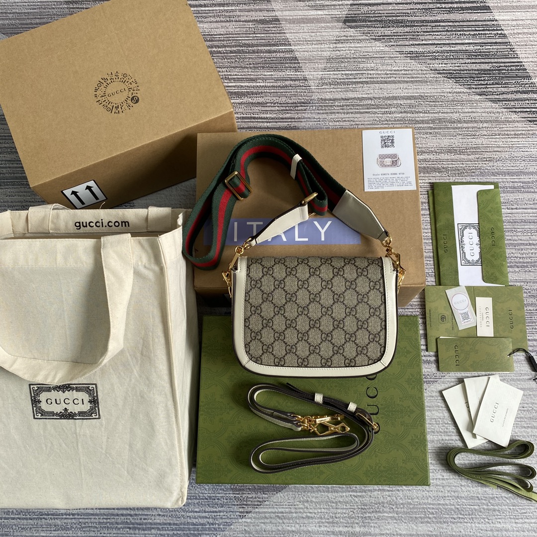 Gucci Horsebit Bag! Classic horsebit + Monogram + brown hook design size: 25x18x8cm - Image 9