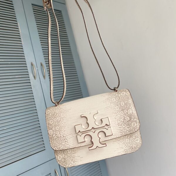 TORY BURCH ELEANOR 206 ELEANOR series most beautiful small gold brick! White lizard pattern small tofu