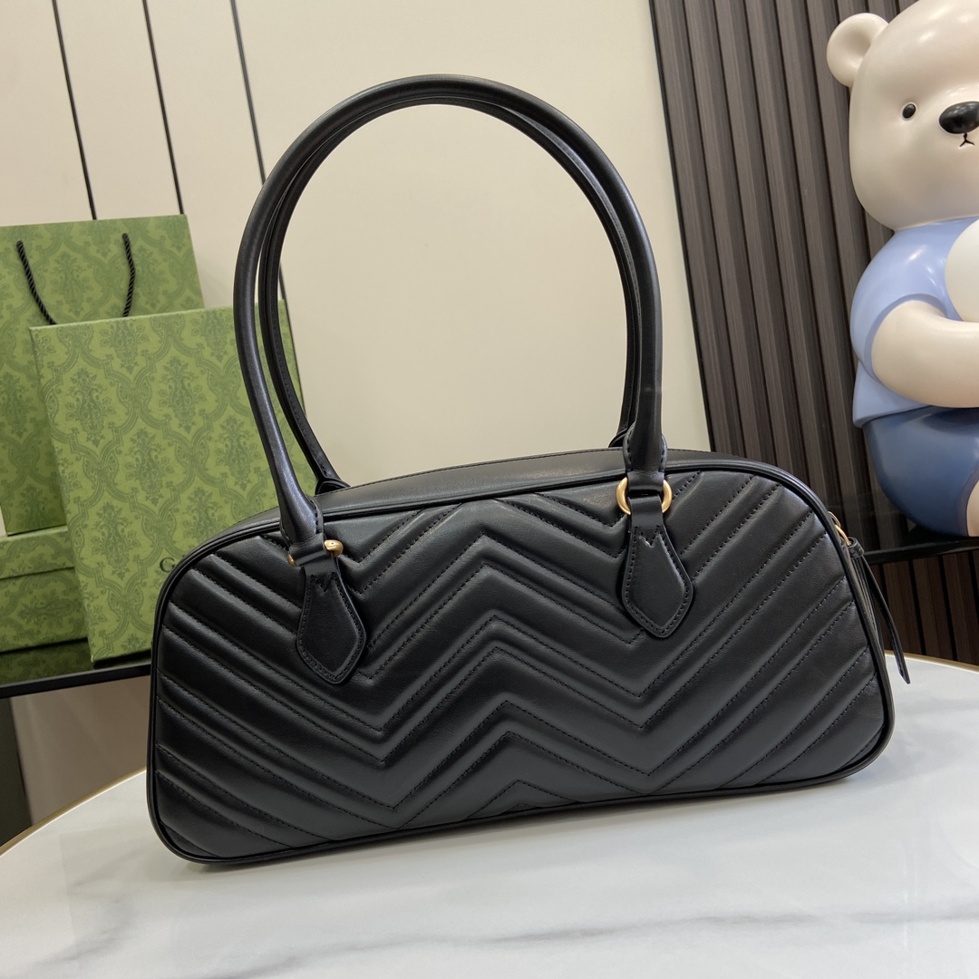 Gucci GG MARMONT medium handbag. weight: about 21 ounces. Model:795218. Dimensions: 35.5W x 16.5H x 7cmD. Color: Black/Original Leather. - Image 8