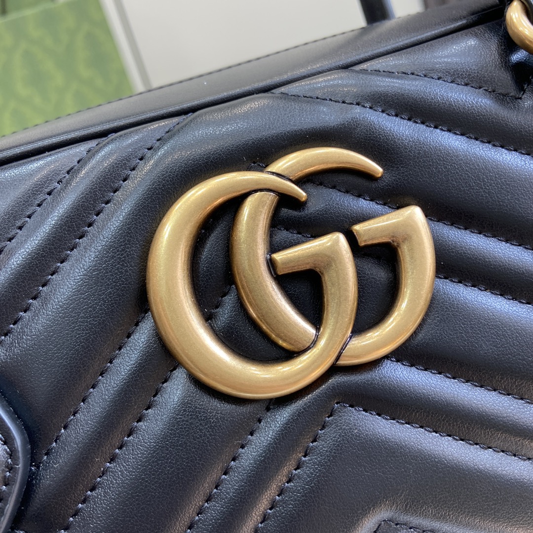 Gucci GG MARMONT medium handbag. weight: about 21 ounces. Model:795218. Dimensions: 35.5W x 16.5H x 7cmD. Color: Black/Original Leather. - Image 5