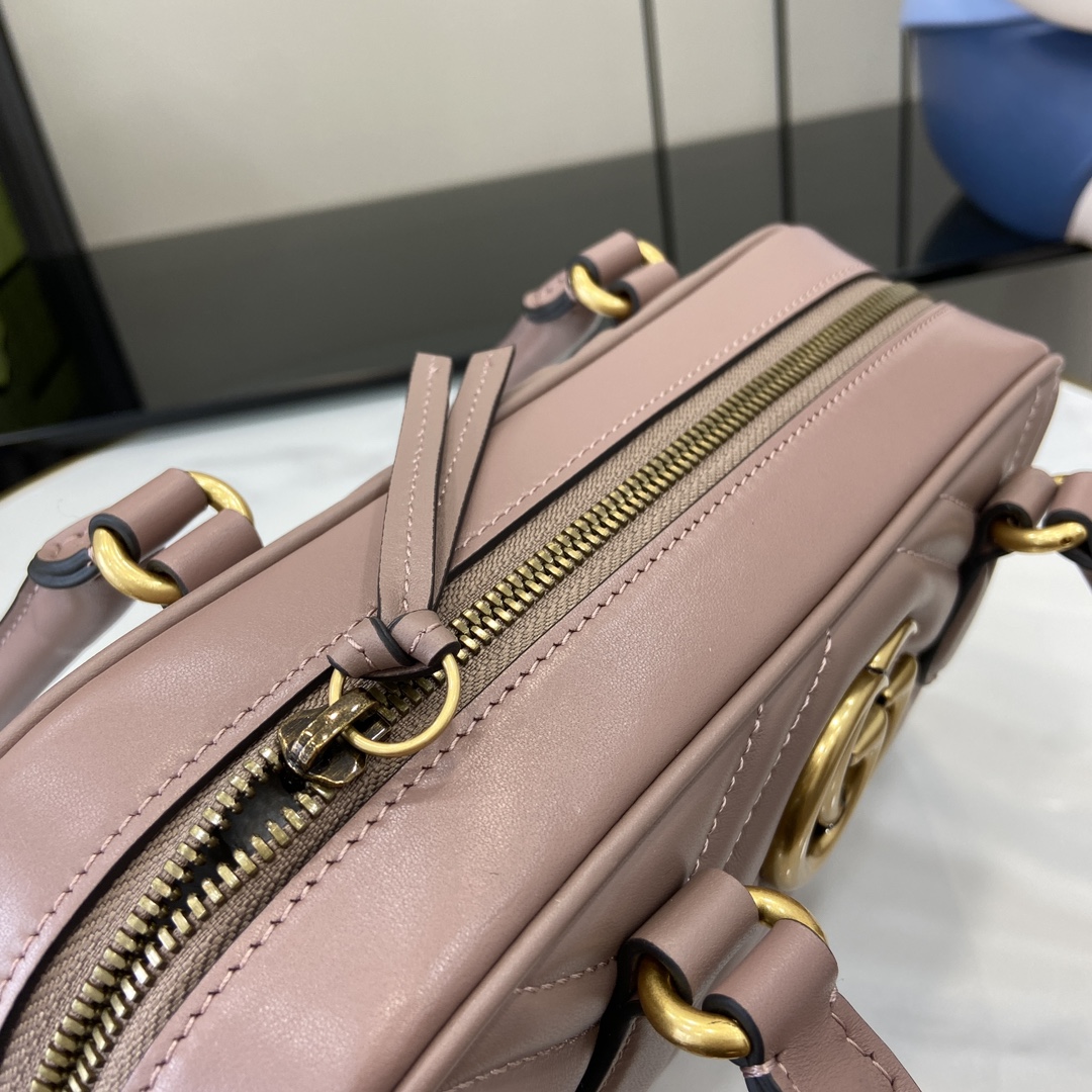 Gucci GG MARMONT medium handbag. weight: about 21 ounces. Model:795199. Dimensions: 25.5W x 15.5H x 6.5cmD. Color: Nude Pink/Original Leather. - Image 4