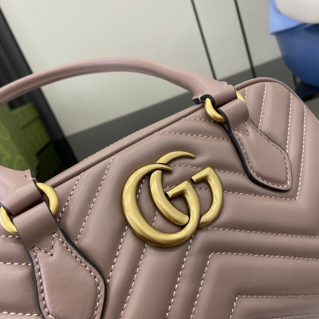 Gucci GG MARMONT medium handbag. weight: about 21 ounces. Model:795199. Dimensions: 25.5W x 15.5H x 6.5cmD. Color: Nude Pink/Original Leather. - Image 6