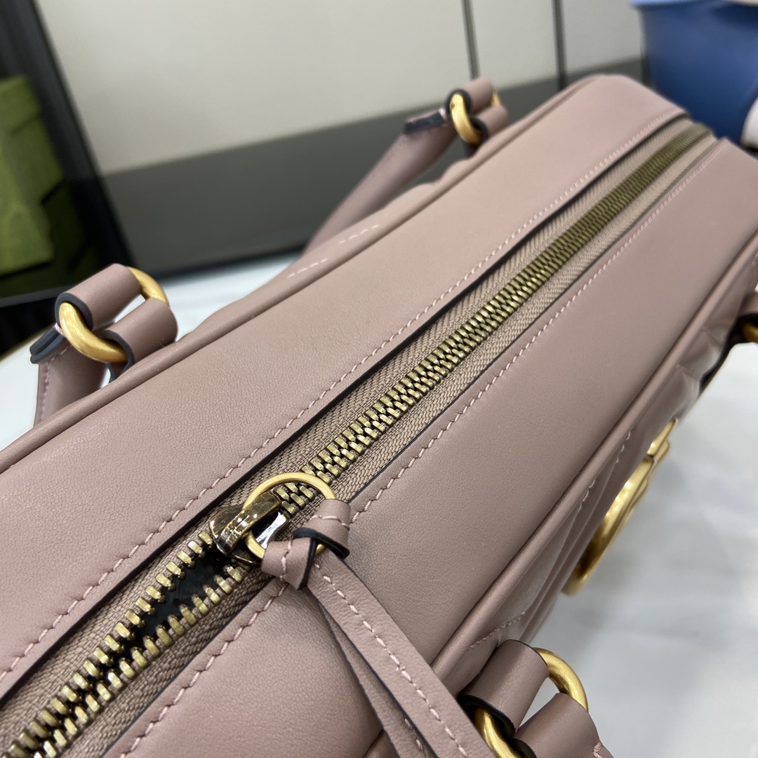 Gucci GG MARMONT medium handbag. weight: about 21 ounces. Model:795218. Dimensions: 35.5W x 16.5H x 7cmD. Color: Nude Pink/Original Leather - Image 5