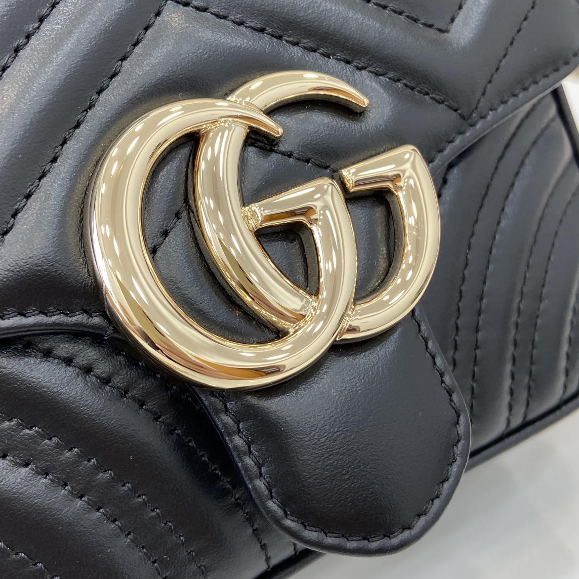 Gucci Marmont series mini handbag Model:811238. Size:17✖️13✖️6cm. Color: Black/Imported original leather. - Image 6