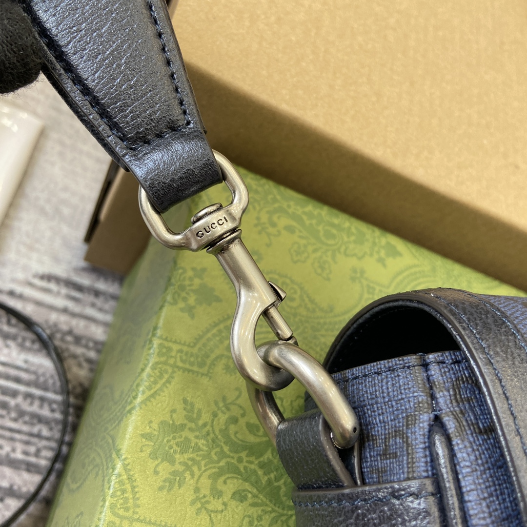 Gucci GG Ophidia series super mini shoulder bag Selected bags such as mini crossbody Model number:795466. Size: 18.5✖️10✖️5.5cm. Color: blue pvc - Image 3