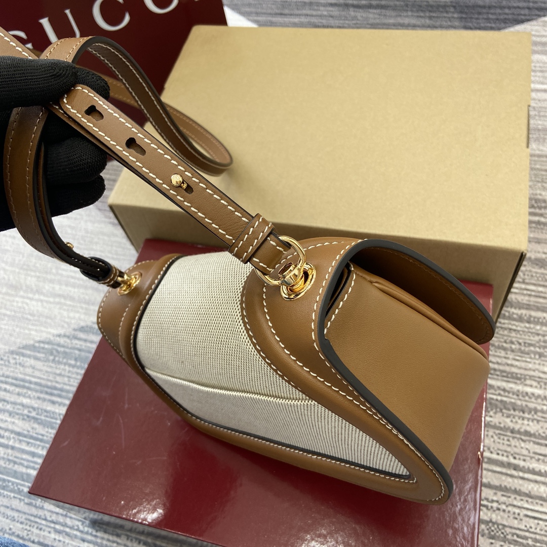 Gucci Blondie series handbags are decorated with the classic logo of the brand series that debuted in the early 1970s. Model:815700. Size: 21.5 (length) x 11 (height) x 8cm (thickness) Color: Brown/Canvas. - Image 11