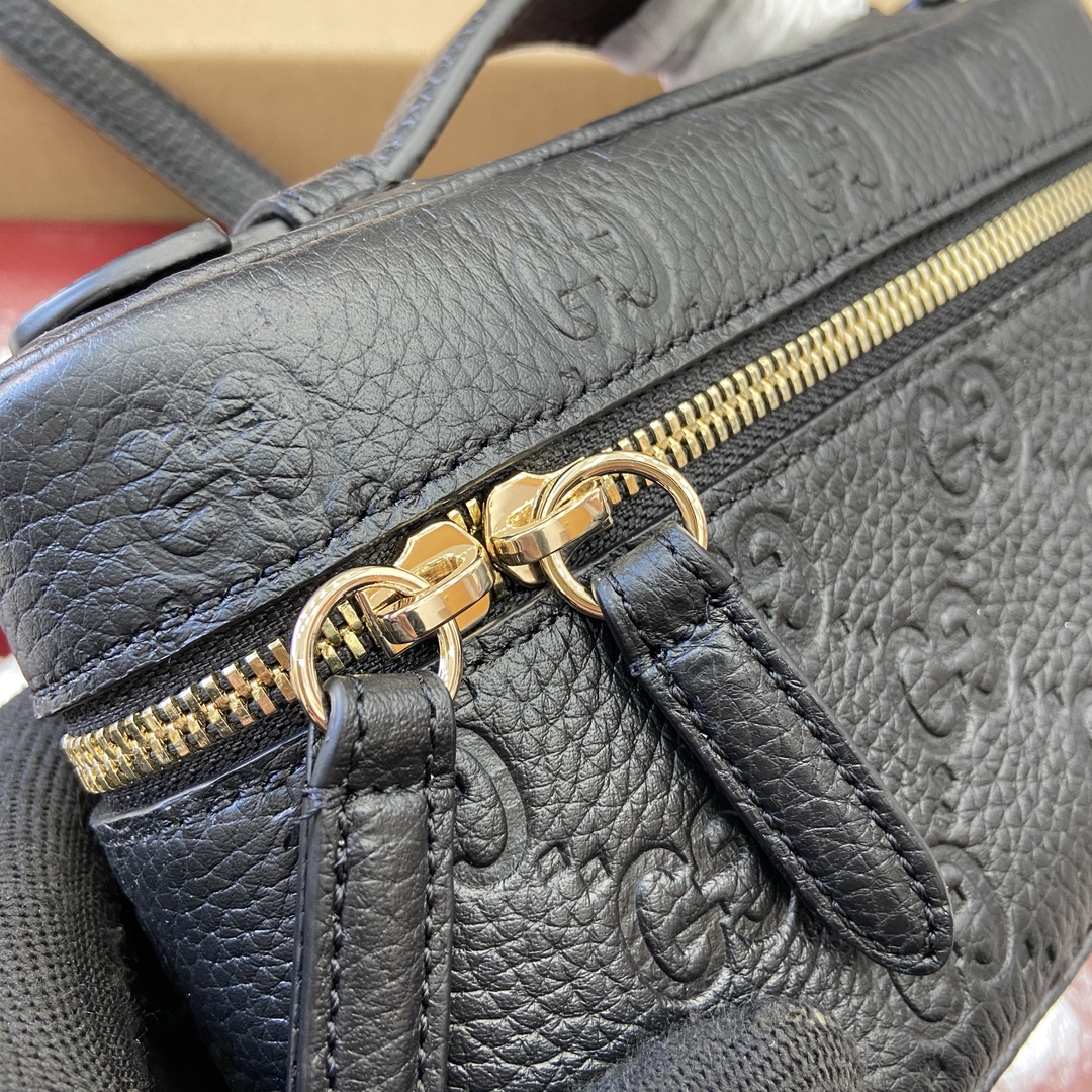 Gucci GG Emblem series super mini handbag Model number: 815949. Size: 20 (W) x 12 (H) x 5cm (D) Color: embossed leather/original leather. - Image 6