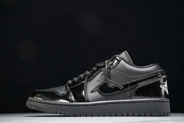 (CJ) Air Jordan 1 Low "Black Croc" AJ1 Jordan 1 Crocodile Black