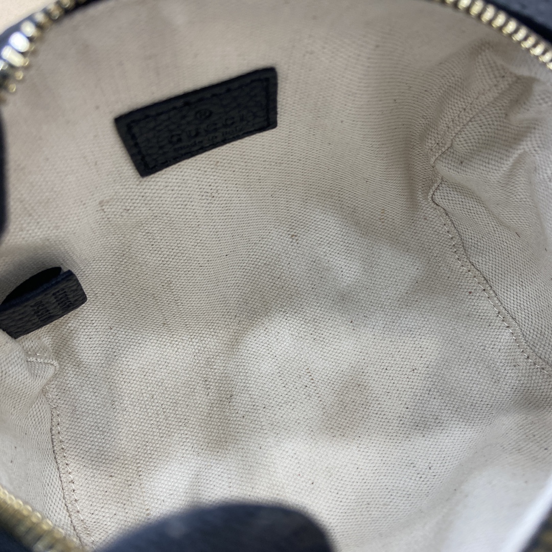 Gucci GG Emblem series super mini handbag Model:815256. Size: 16.5 (length) x 10 (width) x 8cm (thickness) Color: Black full leather/original leather - Image 4