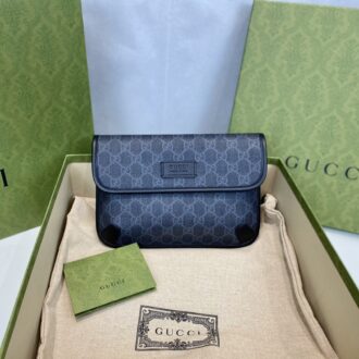 Gucci GG Black belt bag Model: 598113 Size：24*17*3.5cm