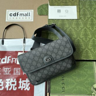 Gucci Ophidia series GG small waist bag weight: about 0.37 kg. Model:752597. Dimensions: 23.9 (W) x 17 (H) x 3.6cm (D) Color: Grey/pvc.