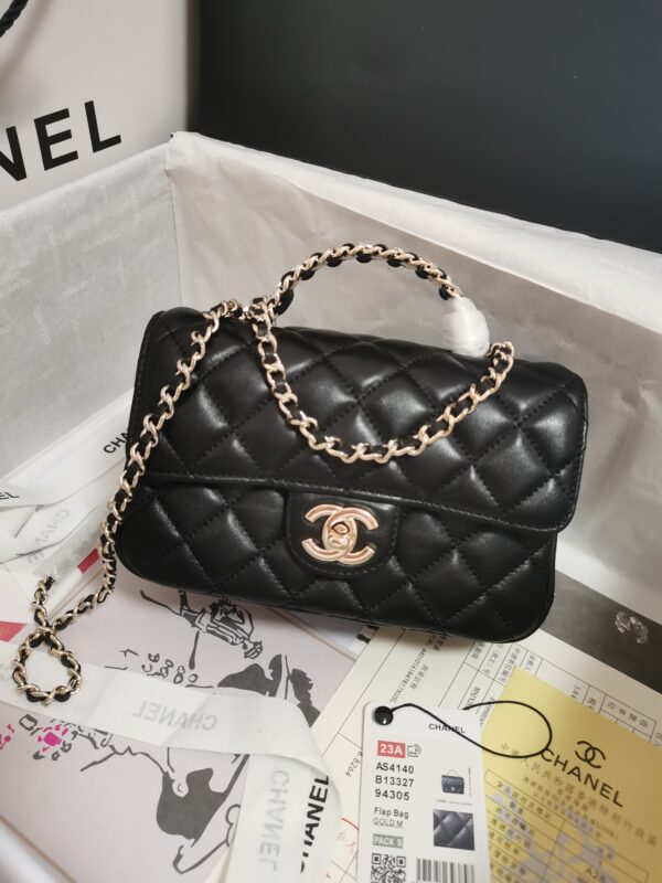 Chanel 23A Diamond Handle CF Mini small size (18 cm) Model: AS4140.