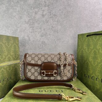 Gucci Small Gucci Horsebit 1955 shoulder bag Model:735178 Size: 24*13*5.5CM