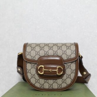 Gucci 𝑮𝒖𝒄𝒄𝒊 𝑯𝒐𝒓𝒔𝒆𝒃𝒊𝒕 1955 half-round bag Model:760191 Size: 18*17*6.5cm