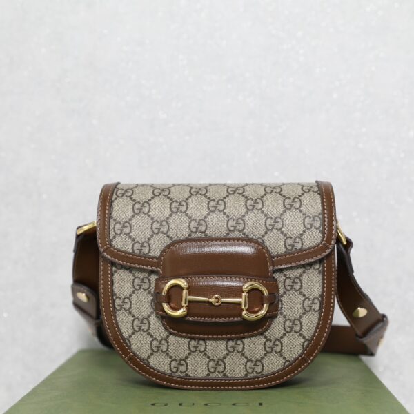 Gucci 𝑮𝒖𝒄𝒄𝒊 𝑯𝒐𝒓𝒔𝒆𝒃𝒊𝒕 1955 half-round bag Model:760191 Size: 18*17*6.5cm