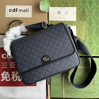 Gucci Ophidia series medium messenger bag shoulder strap (47 cm high) magnetic flap buckle, weight: about 1.1 kg. Model:761741. Dimensions: 28 (W) x 22 (H) x 8cm (D) Color: blue/pvc.