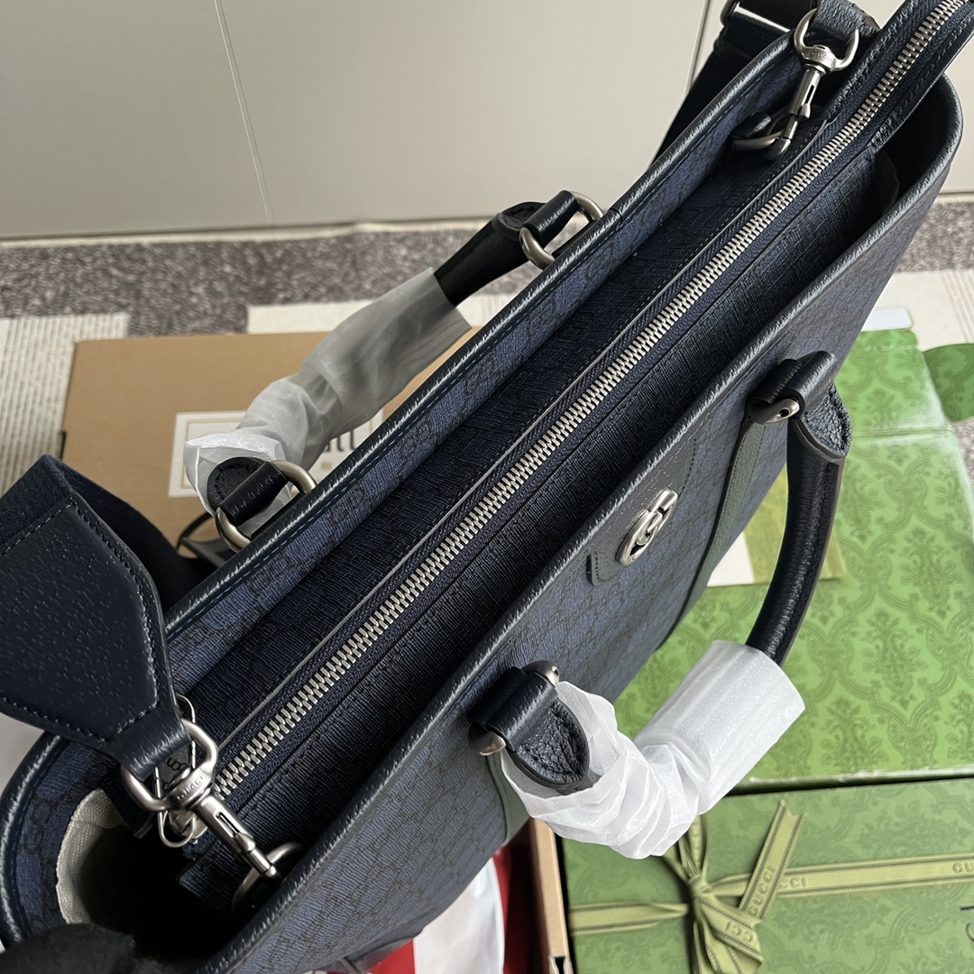 Gucci Ophidia series medium tote bag. GG Supreme Tender canvas charmingly weight: approximately 1.56 kg. Model:763316. Dimensions: 36 (W) x 18 (H) x 12cm (D) Color: Grey/pvc. - Image 8