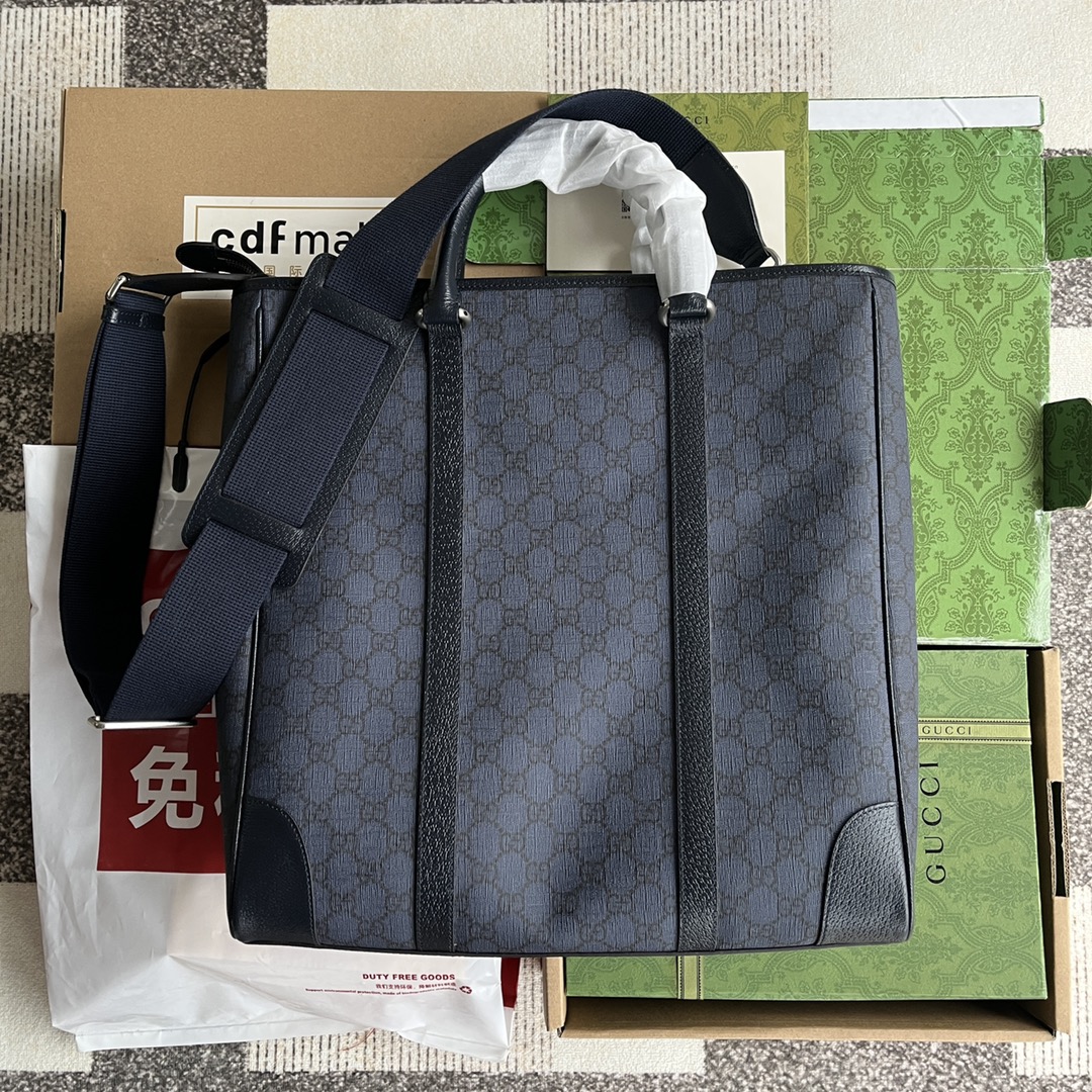 Gucci Ophidia series medium tote bag. GG Supreme Tender canvas charmingly weight: approximately 1.56 kg. Model:763316. Dimensions: 36 (W) x 18 (H) x 12cm (D) Color: Grey/pvc. - Image 9