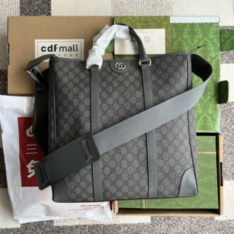 Gucci Ophidia series medium tote bag. GG Supreme Tender canvas weight: approximately 1.56 kg. Model:763316. Dimensions: 36 (W) x 18 (H) x 12cm (D) Color: Grey/pvc.