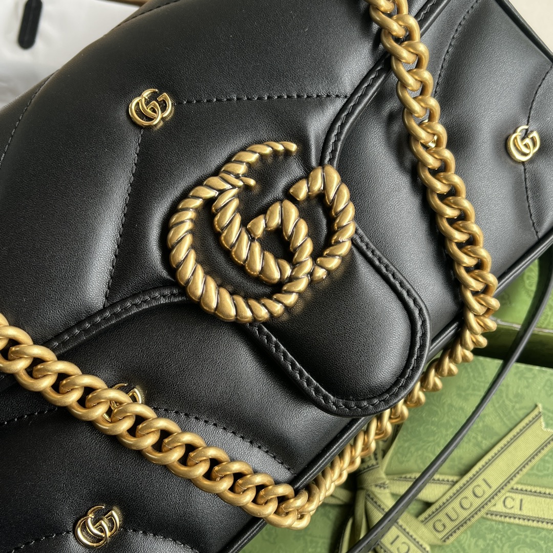 Gucci GG Marmont series small shoulder bag model number 443497 FACK2 1000 This GG Marmont series small shoulder bag Weight: Approx. 0.648kg Small size: 15cm (L) x 26cm (W) x 7cm (D) - Image 6