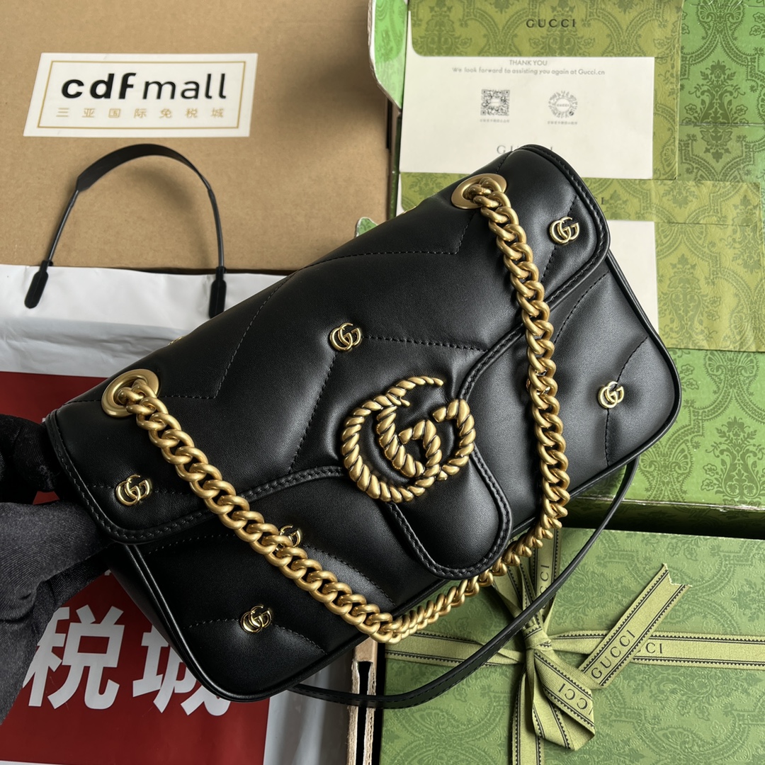 Gucci GG Marmont series small shoulder bag model number 443497 FACK2 1000 This GG Marmont series small shoulder bag Weight: Approx. 0.648kg Small size: 15cm (L) x 26cm (W) x 7cm (D) - Image 7