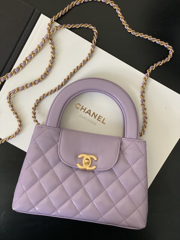 Chanel 24P Kelly Purple Large  oil-waxed calfskin, very durable Size 19*13*7cm