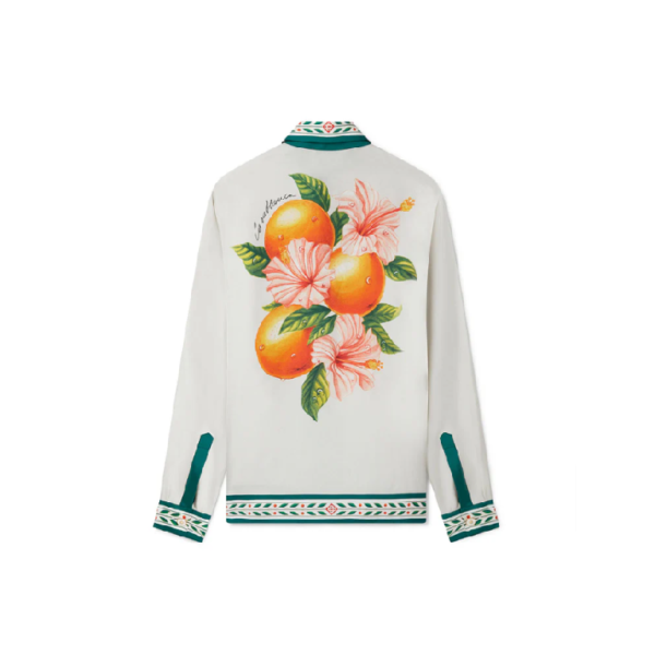 Casablanca Paris Oranges En Fleur Silk Shirt