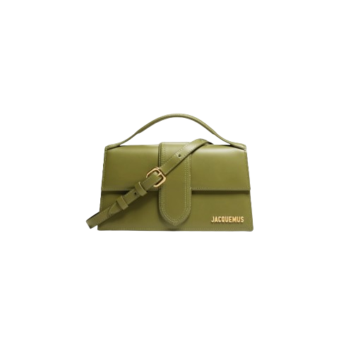 Jacquemus Le grand Bambino LE RAPHIA Crossbody flap bag - Khaki