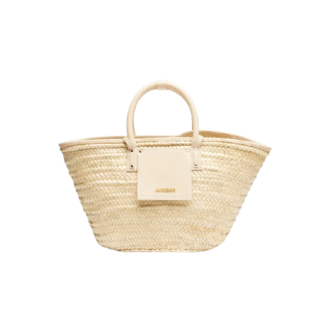Jacquemus Le panier Soli LES CLASSIQUES Beach basket bag - Ivory