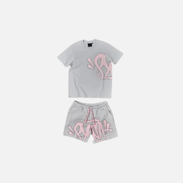SYNAWORLD SYNA T-SHIRT & SHORTS LOGO SET - GREY
