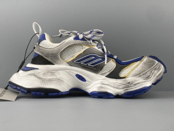 Balenciaga CARGO round toe lace-up low-top casual shoes Paris XI light yellow and red color matching