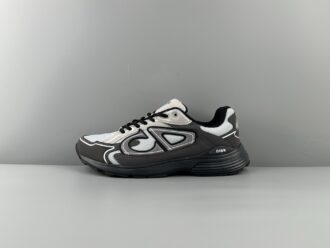 DIOR B30 CD shoes simple lace-up low-top lifestyle casual shoes for men and women, dark gray imported flying mesh upper raw materials customized microfiber material original one-to-one