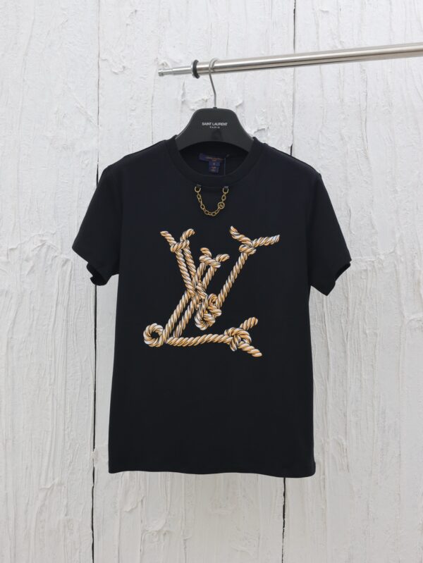 Louis 25 Spring/Summer new printed chain short-sleeved T-shirt
