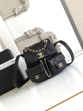 Chanel 23P dual backpack  Model: 🇫🇷 AS3787 Chanel Size: 17.5 x 16.5 x 10 cm
