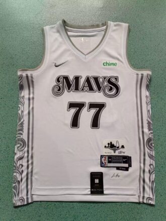 NBA Dallas Mavericks 25th Season #77 Luka Dončić City Edition Jersey SW Fan Version