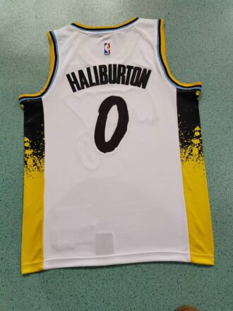 Nike NBA 25th Season Pacers #0 Haliburton Jersey SW Fan Version