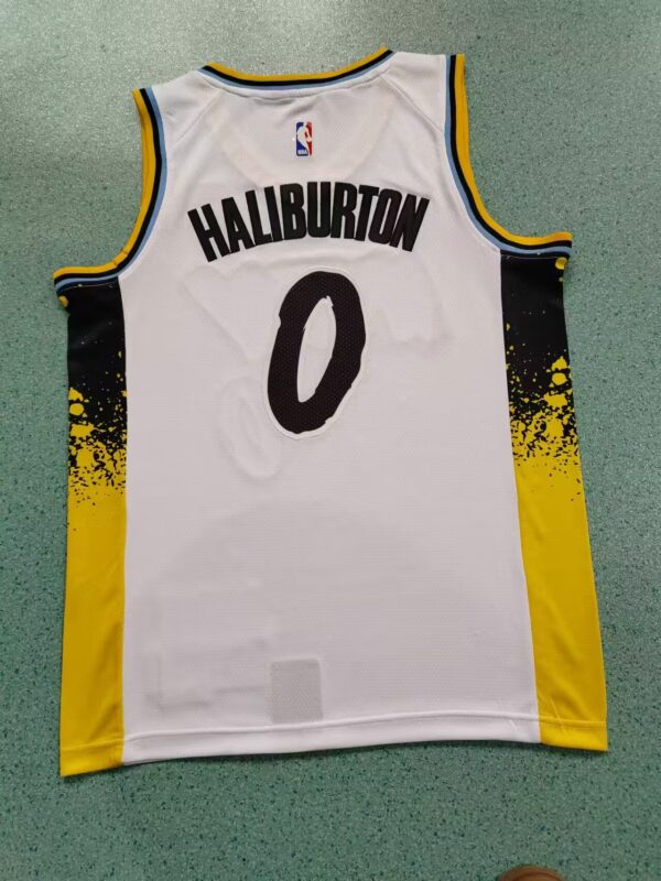 Nike NBA 25th Season Pacers #0 Haliburton Jersey SW Fan Version