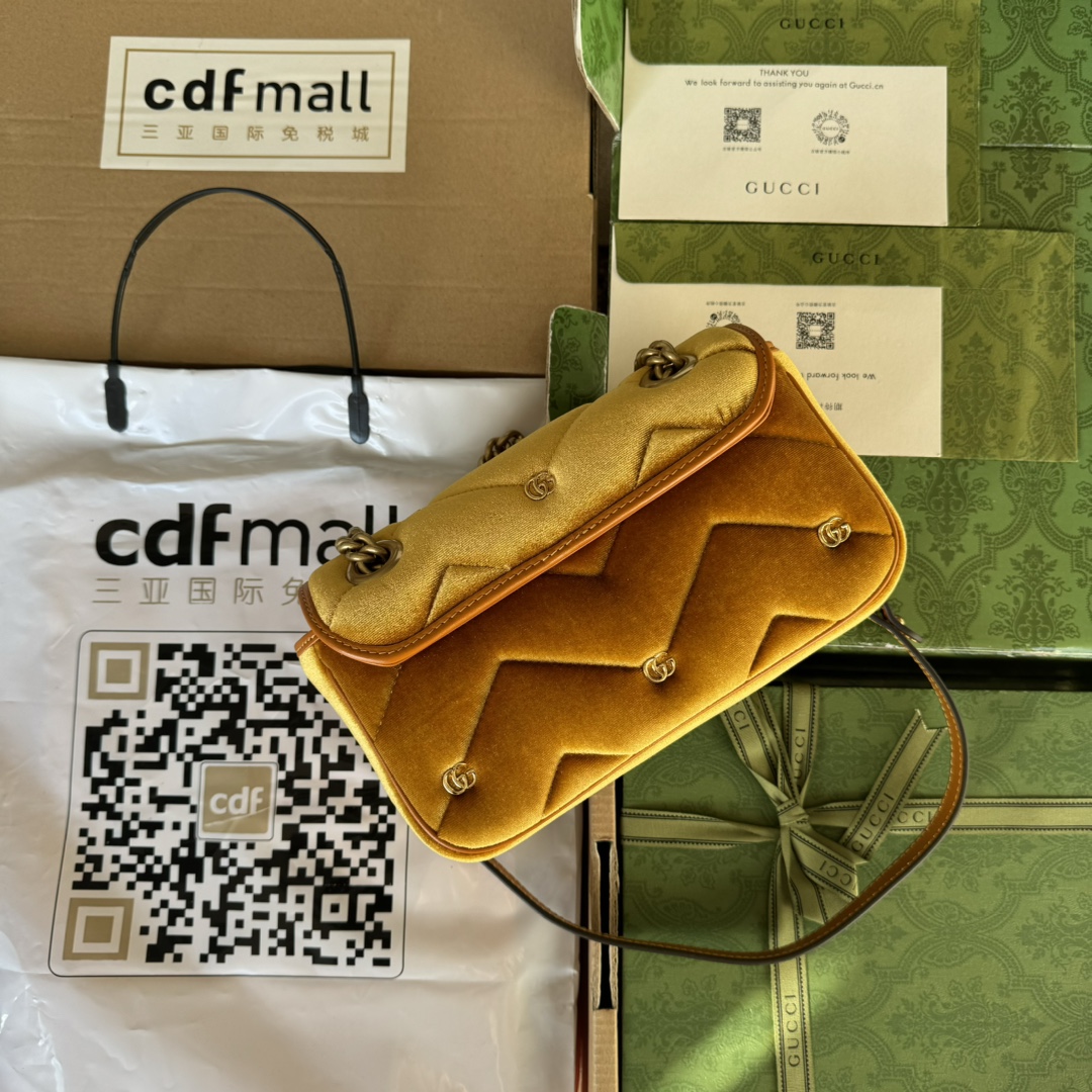 GG Marmont series mini shoulder bag model number 446744 FACK2 1000 This GG Marmont series mini shoulder bag Weight: approx. 0.6 kg Mini dimensions: 22 cm (W) x 13 cm (H) x 6 cm (D) - Image 9