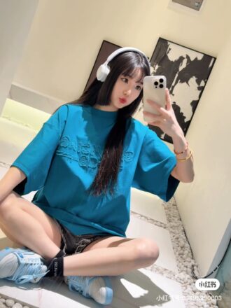 BALENCIAGA / Paris #2025 New Collection Letter LOGO embroidered patch washed .