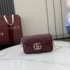 img_436fb7be_20241121_i1732201642_8978_3.jpg - Gucci GG Marmont series quilted mini handbag weight: about 0.6 kg. Model number:446744. Dimensions: 22 (W) x 13 (H) x 6cm (D) Color: Burgundy full leather/original leather. Italian creation Model height 177 cm