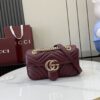 img_436fb7be_20241121_i1732201848_8455_8.jpg - Gucci GG Marmont series quilted mini handbag Model:443497. Dimensions: 26 (W) x 13 (H) x 6cm (D) Color: Burgundy full leather/original leather. Italian creation Model height 177 cm