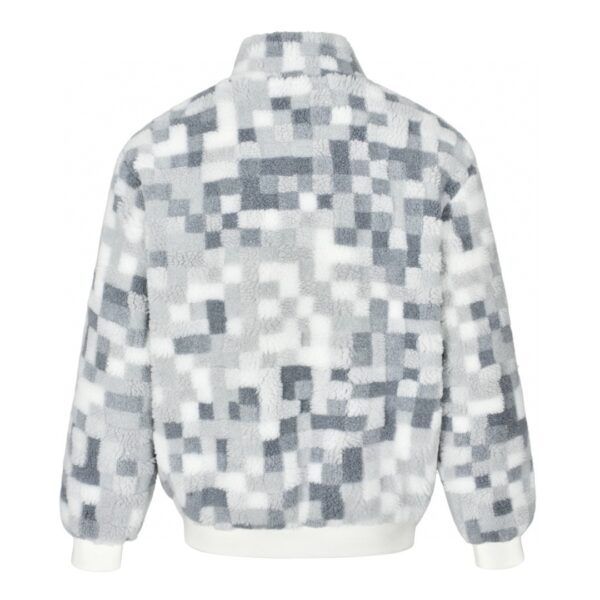 lV 24FW Mosaic Checkered Teddy Jacket Limited Edition - SKI Series 83% Polyester Blend, 17% Spandex Item Number: JJA P435