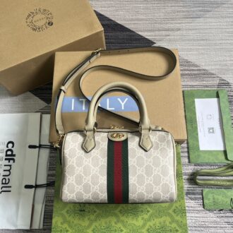 Gucci Ophidia series mini handbag Model:772053. Size: 14 (length) x 21.5 (width) x 11.5cm (thickness) Color: blue/pvc.